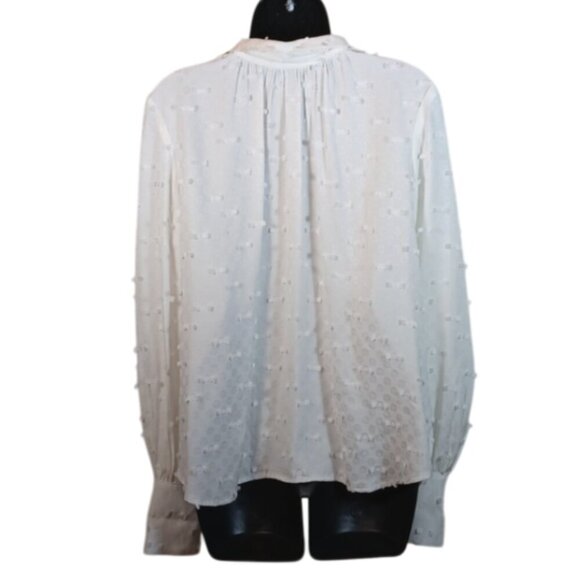 Rachel Comey OFF WHITE Women's Lashes Crepe L/S Rite Top size 4/small - Picture 5 of 14